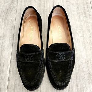 Chanel suede loafers